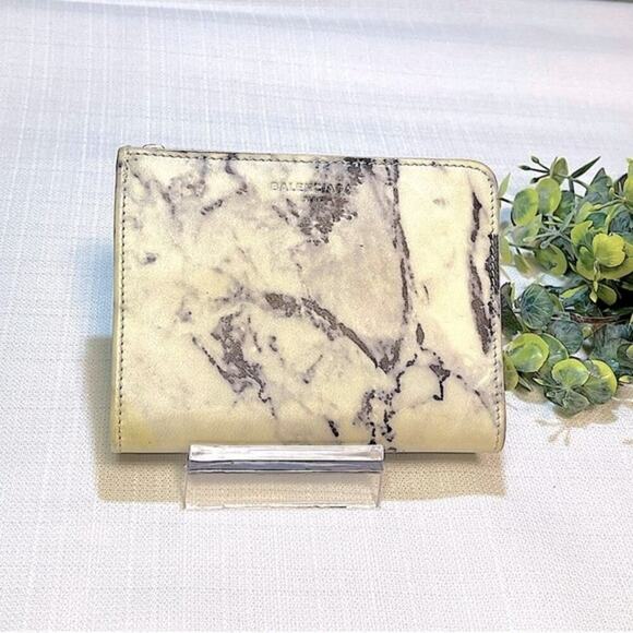 Balenciaga Men’s Marbled Leather Wallet - Picture 1 of 8